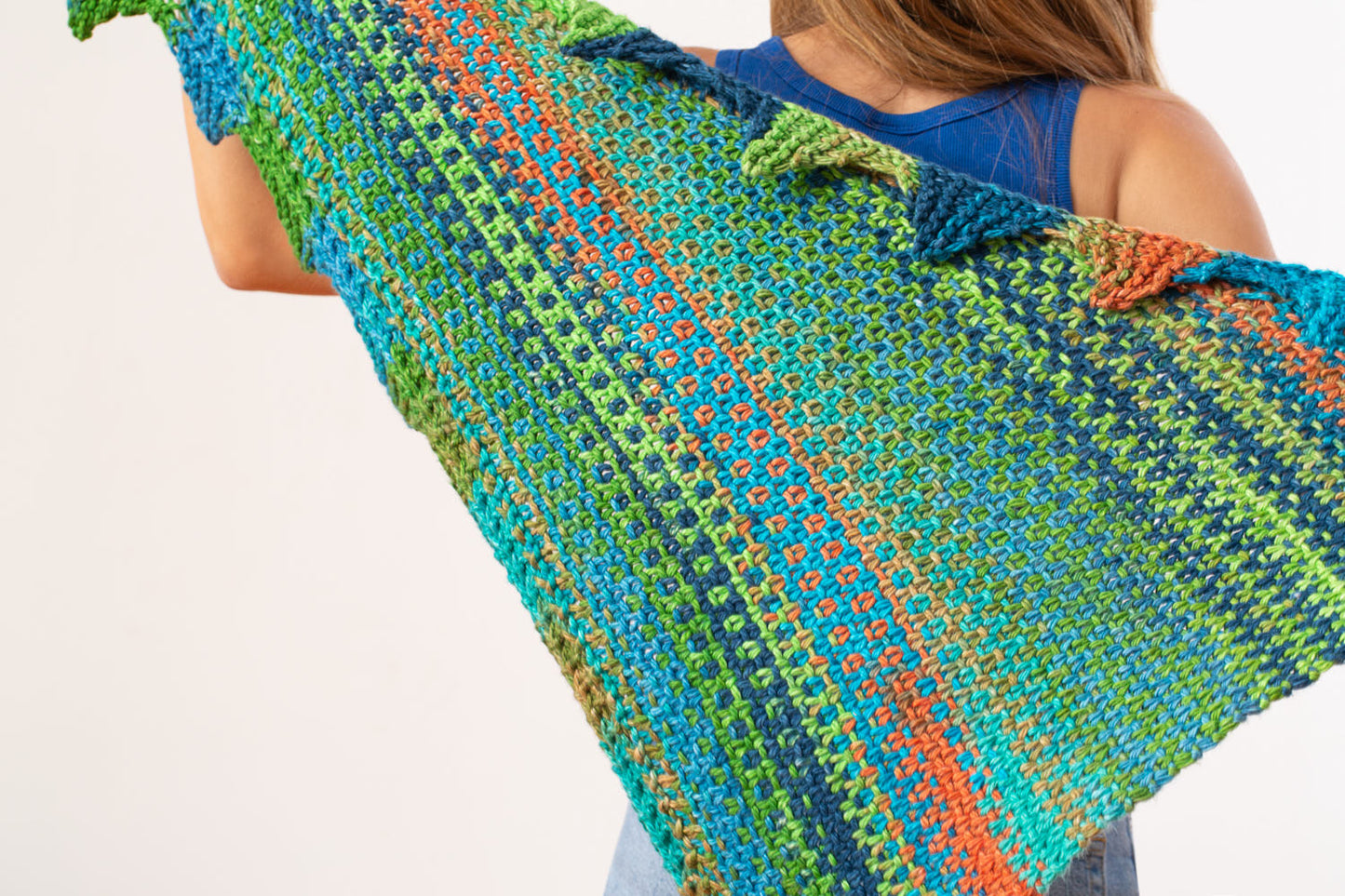 Harlequin Shawl Kit in Urth Galatea