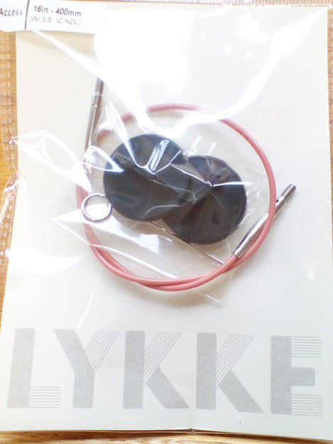 Cordones giratorios Lykke rosa para agujas intercambiables de 5"