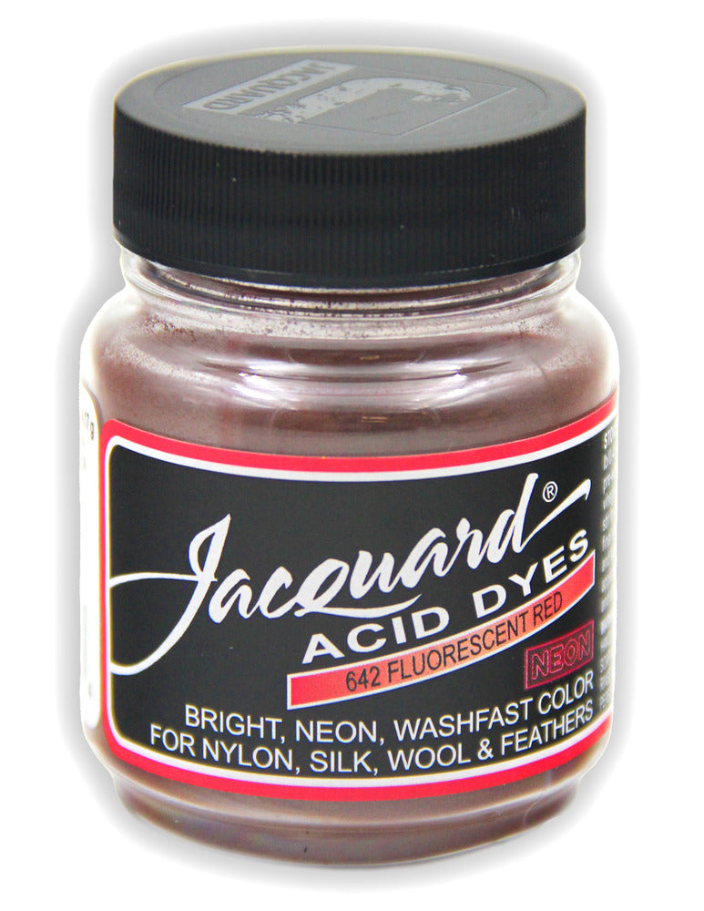 Tinte ácido Jacquard - 642 Rojo fluorescente - 0.5oz