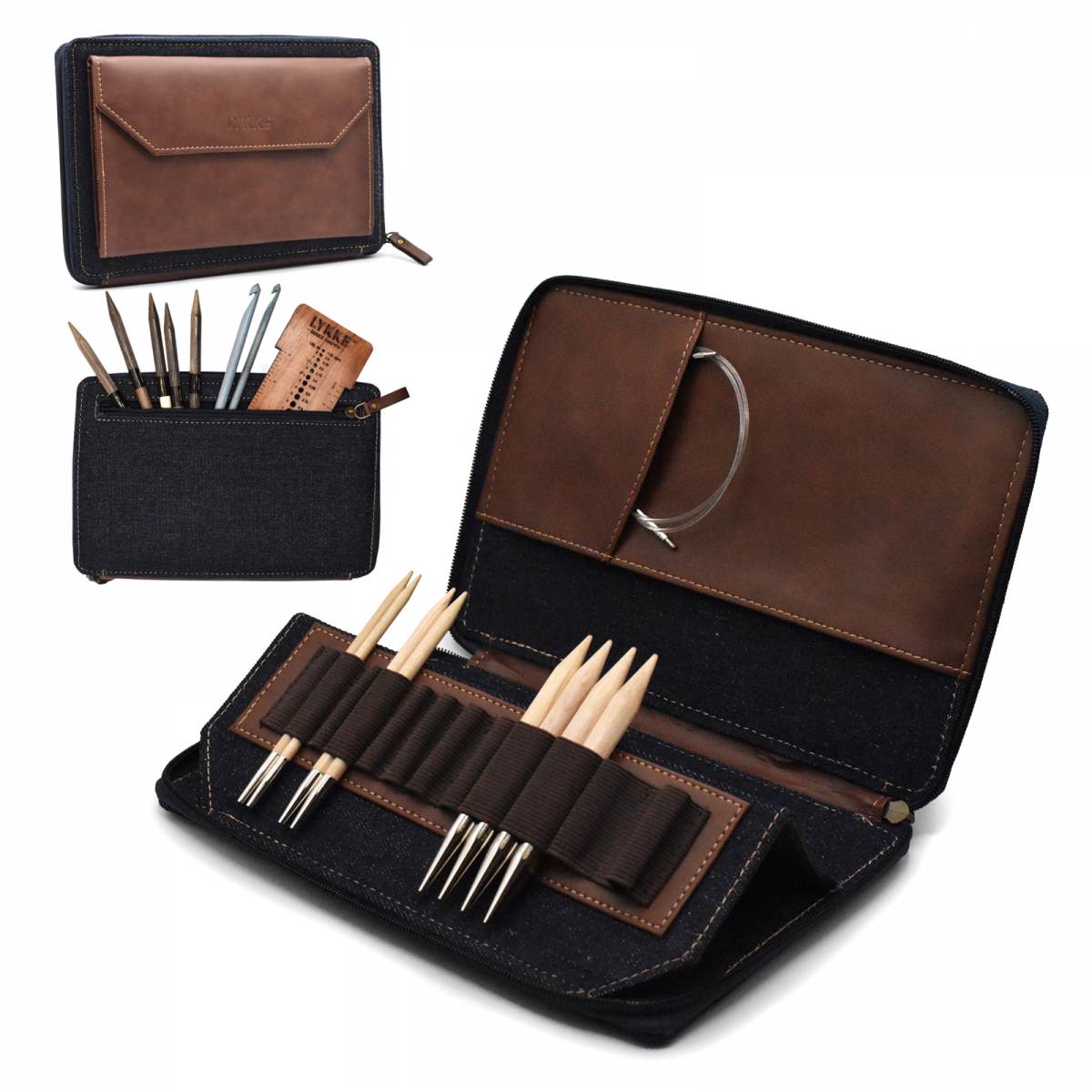 Lykke Oxford 5" Interchangeable Needle Tip Case - Chocolate