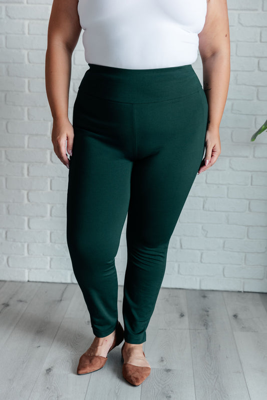 Pantalones Magic Skinny de 28" en verde cazador