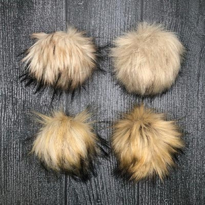 Snap On Pompoms - Natural