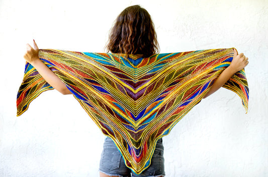 Butterfly (Papillon) Shawl Kit in Urth Uneek Fingering, Harvest Fingering, Monokrom Fingering