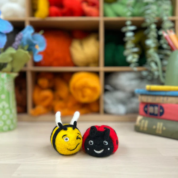 Bee and Ladybird Needle Felting Kit