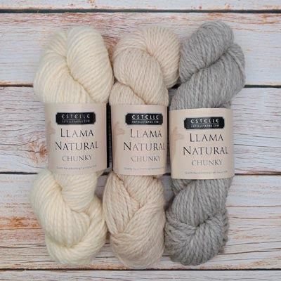 Chunky Guernsey Scarf Kit in Estelle Llama Natural Chunky