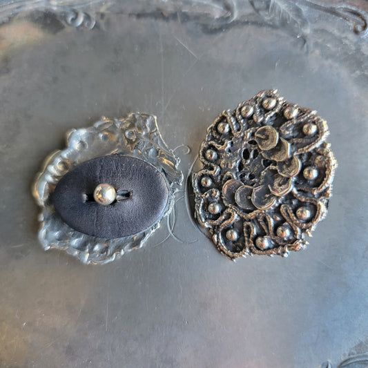 JUL Designs Sequined Lace Stud Buttons - Set of 2