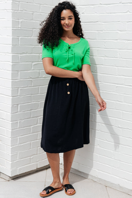 Falda de longitud media de She's a Scholar