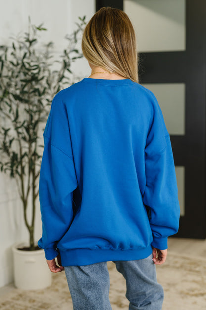 Suéter relajado Sunday Snug en azul océano