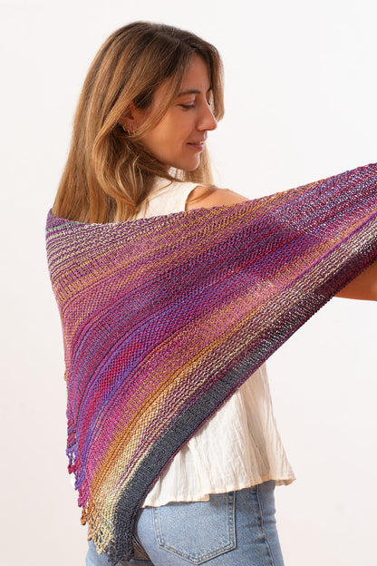 Tarla Shawl Kit in Urth Uneek Cotton DK