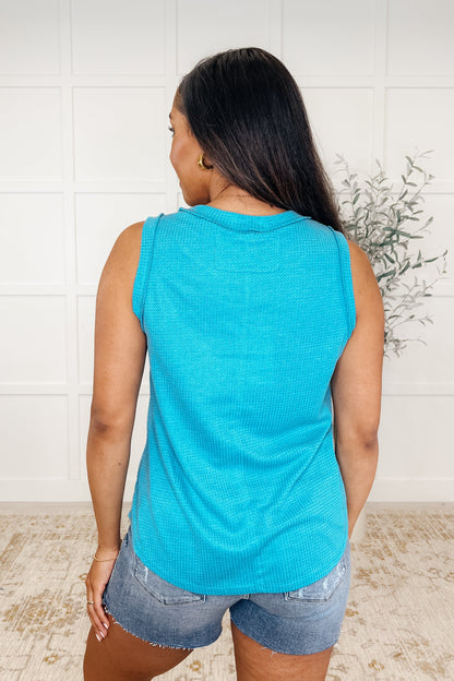 Camiseta de tirantes de cuello redondo Thread Theory en color verde azulado
