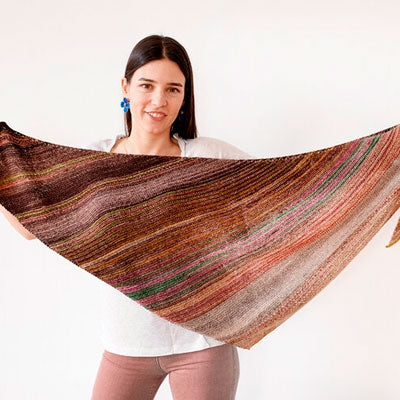 Drachenfels Shawl Kit in Urth Uneek Fingering & Monokrom Fingering