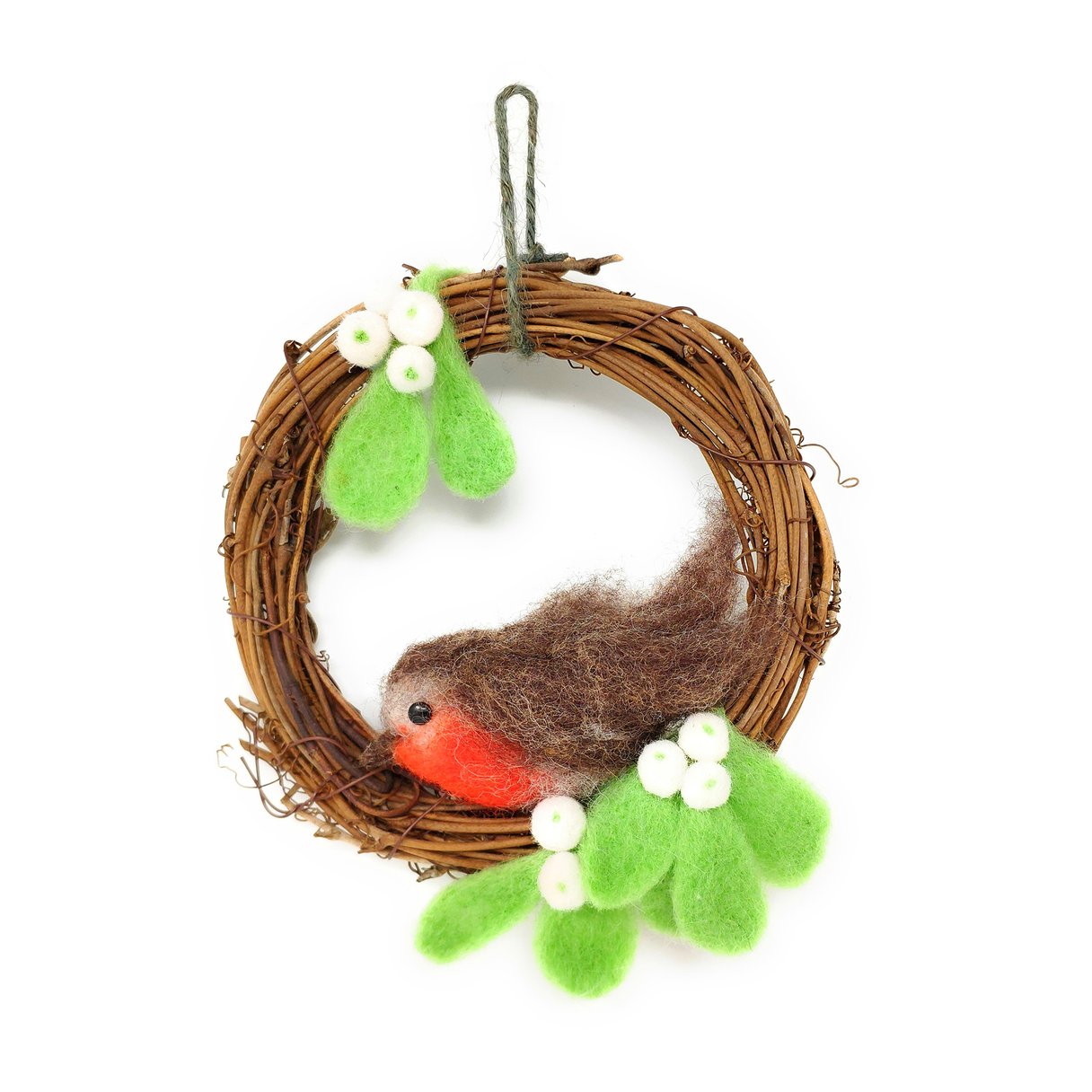 Felt Christmas Robin Wreath Kit