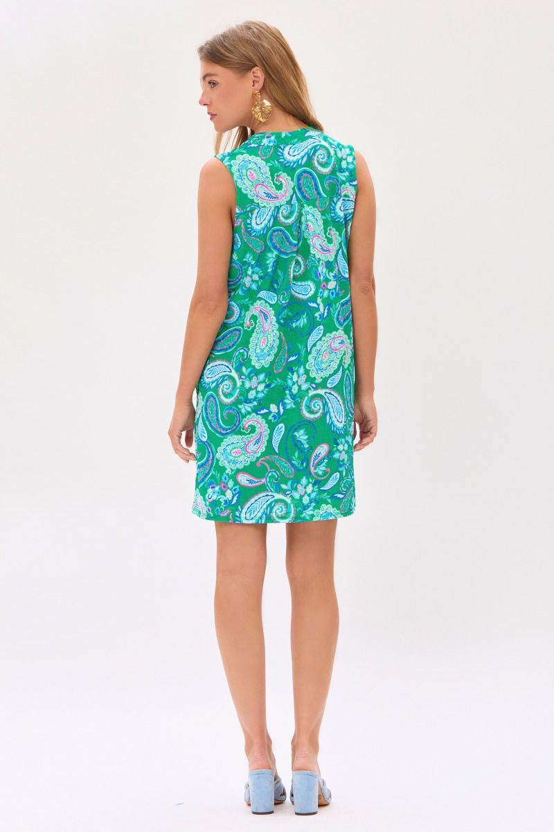 Vestido de tirantes Dear Scarlett Lizzy en color esmeralda/azul