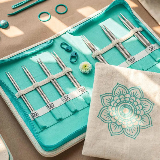 Knitter's Pride Mindful Kindness Juego de agujas de encaje intercambiables de 4"