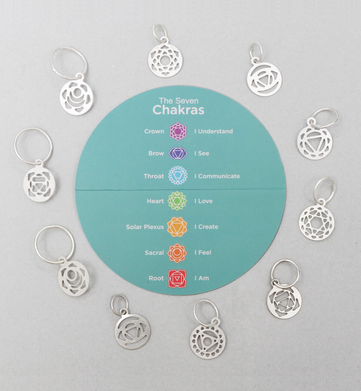 Knitter's Pride Mindful Collection Silver-Plated  Chakra Stitch Markers