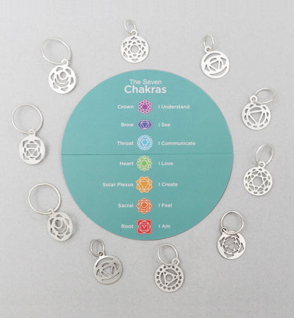 Knitter's Pride Mindful Collection Silver-Plated  Chakra Stitch Markers