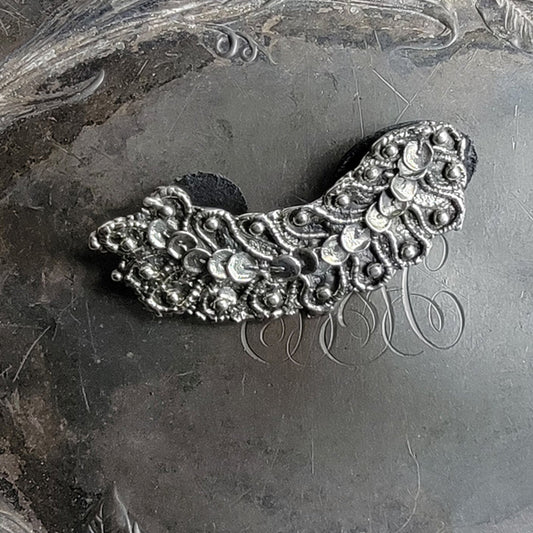 JUL Designs Sequined Lace Stud Bridge Brooch