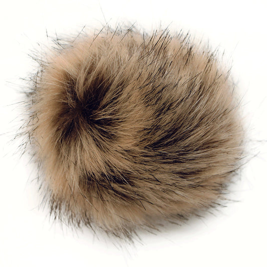 Unique Craft Pom Pom w/ Loop - Brown w/ Black Tip