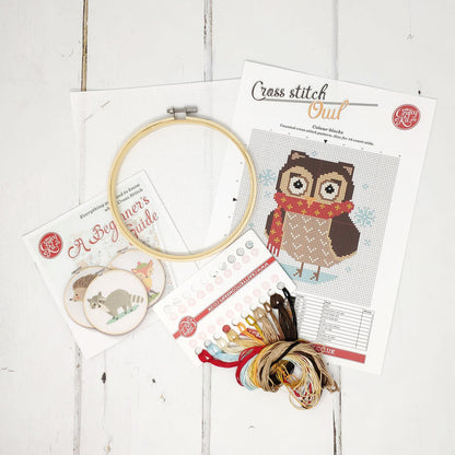 Winter Owl Cross Stitch Kit